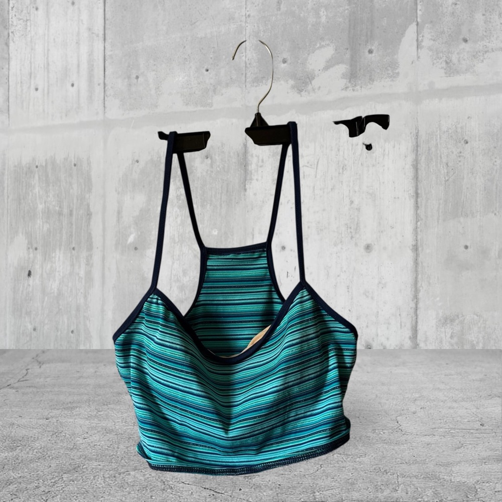 Striped Blue Kids tank Top